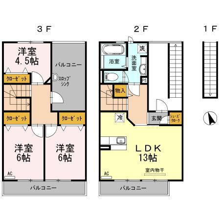 リバーパーク新天町の間取り