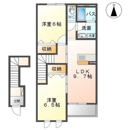埼玉県本庄市今井（アパート）の賃貸物件の間取り