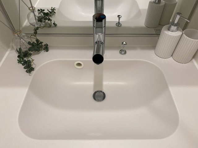 洗面設備　モデルルームの為家具、雑貨は撤去されます。