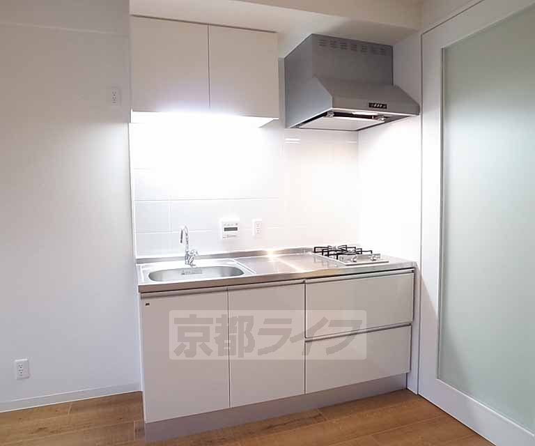 キッチン　２口コンロ付きのオシャレなキッチン