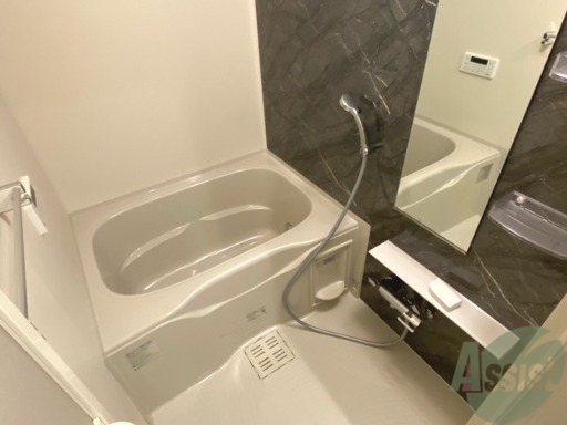 バス・シャワールーム　お風呂には追い炊き機能もついてます、清潔感ありますね