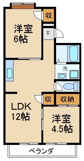 クレシェ星丘の間取り写真