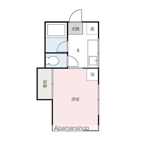 上毛電鉄 西桐生駅 徒歩34分 2階建 築42年の間取り写真