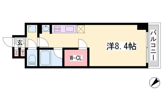 アスヴェル神戸元町海岸通の間取り写真