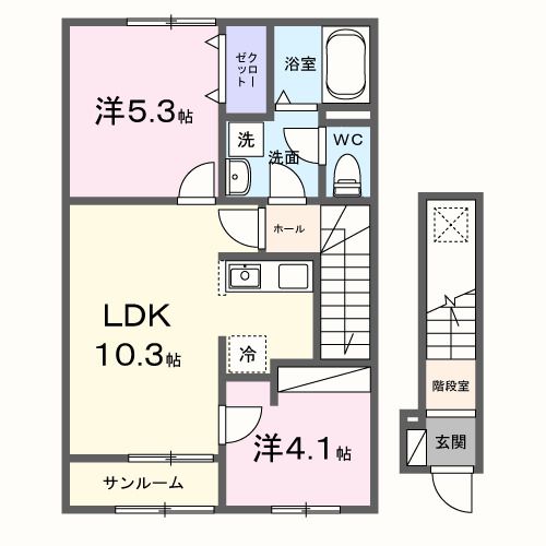 クレストコートの間取り写真