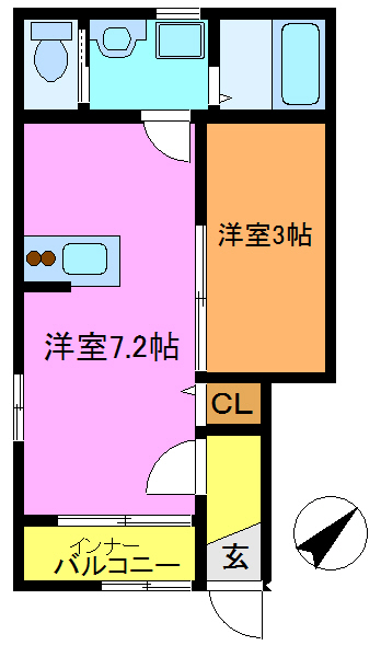 墨田区東向島のアパートの間取り