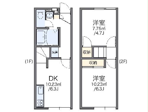 レオパレスコスモ明徳の間取り