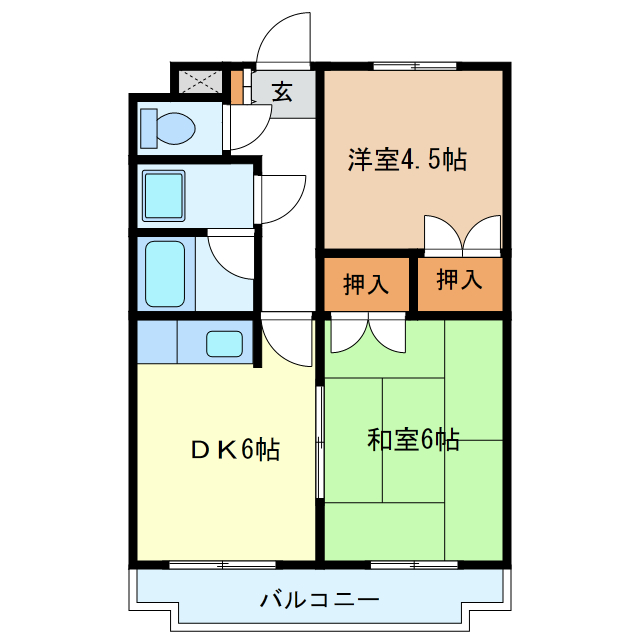 裾野市御宿のマンションの間取り