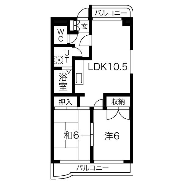 名古屋市熱田区四番のマンションの間取り