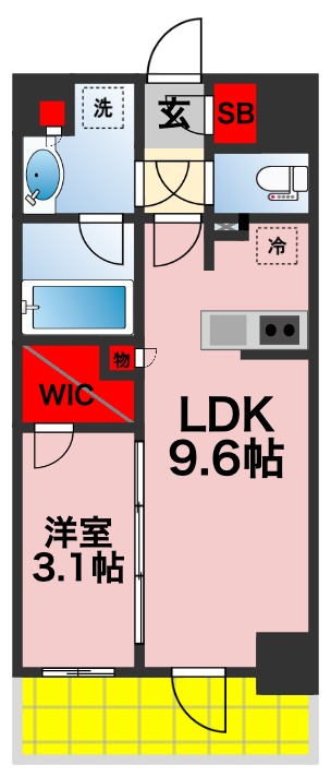 オーパスレジデンス千葉駅前の間取り