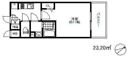 プレサンスザ神戸の間取り