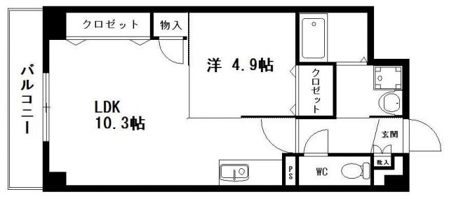 静岡県静岡市清水区村松１（マンション）の賃貸物件の間取り