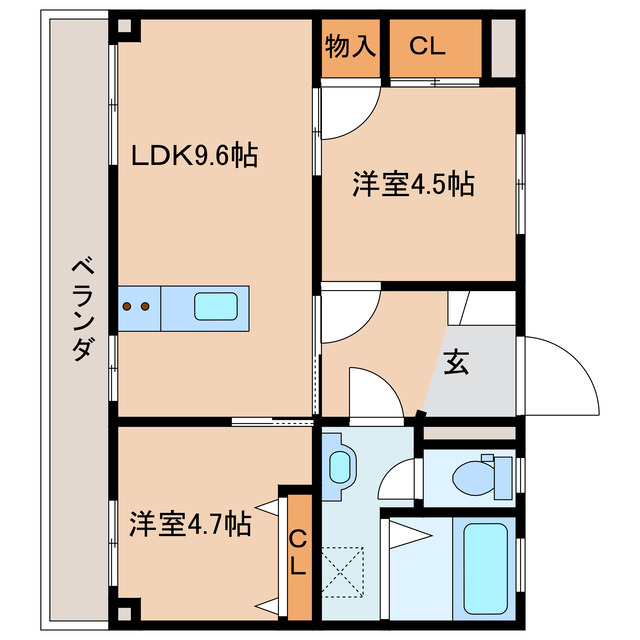 コーポラスパークの間取り