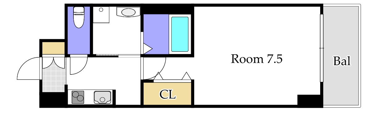 S-RESIDENCE表町の間取り