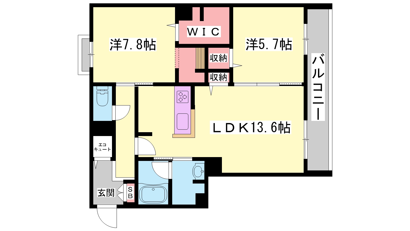 神崎郡神河町柏尾のマンションの間取り