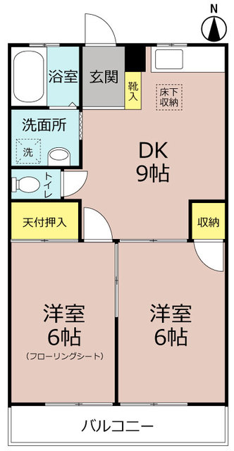 白岡市篠津のアパートの間取り