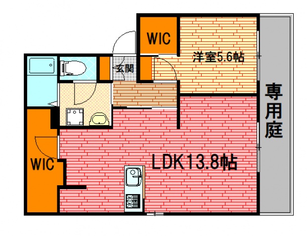 広島市安佐南区八木のアパートの間取り