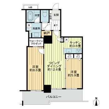 那覇市おもろまちのマンションの間取り