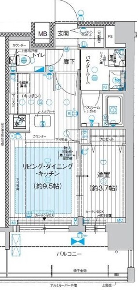 名古屋市中区橘のマンションの間取り