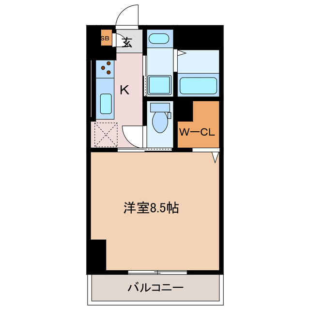 津市西古河町のマンションの間取り