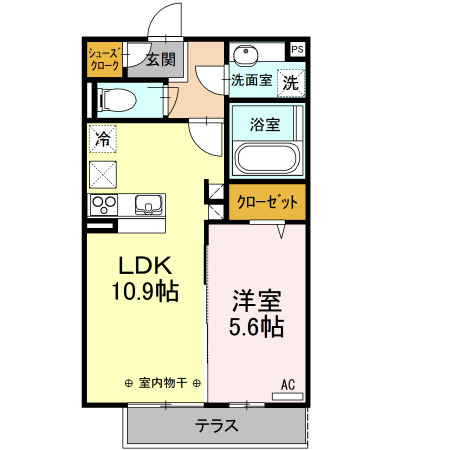 クローバー相生Aの間取り