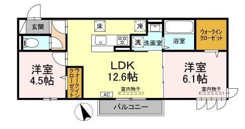 セジュールＳＴ　Ａ棟の間取り