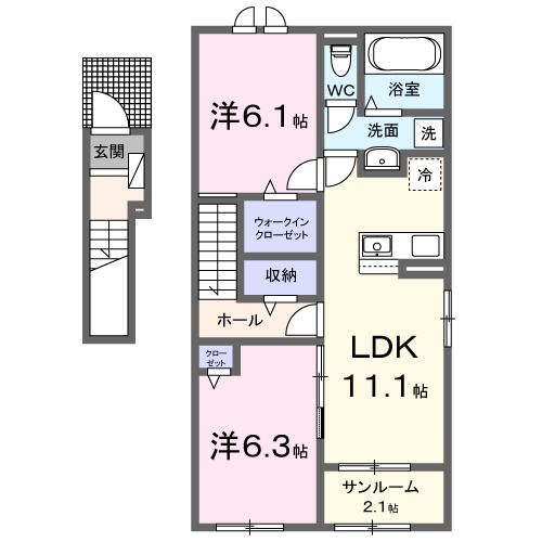 プログレスいそべの間取り