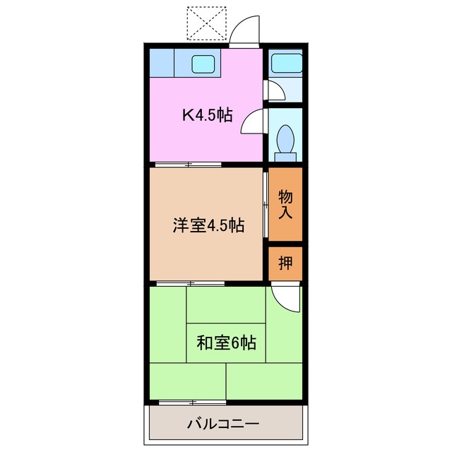 西の川南荘の間取り