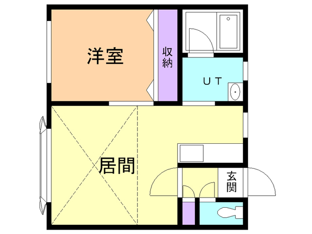 苫小牧市青雲町のアパートの間取り