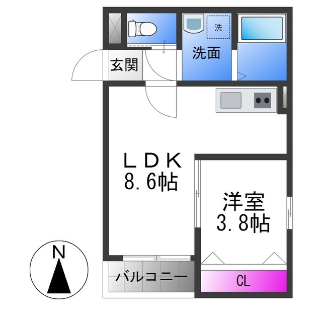 ALEGRIA道明寺の間取り