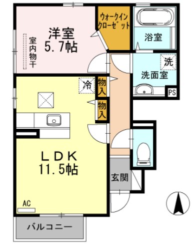 フィオーレ城東の間取り