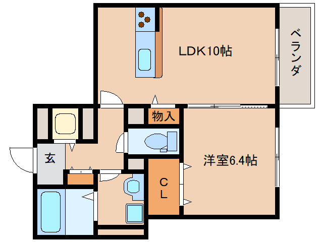 生駒市西松ケ丘のマンションの間取り