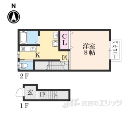 リバティハイツ２の間取り