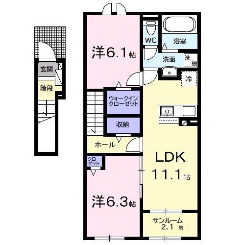 ベイサイドアクアＢの間取り