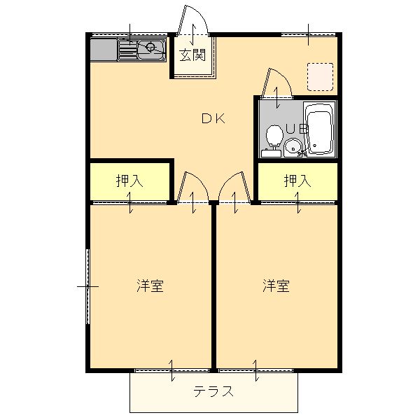 コーポブライト３の間取り