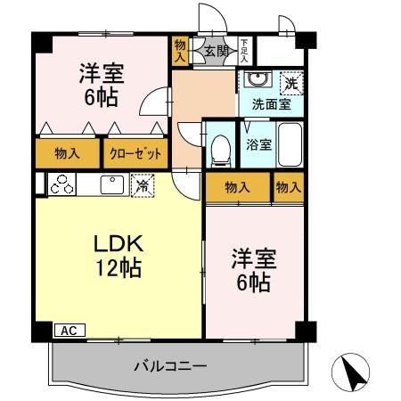 福山市春日町浦上のマンションの間取り