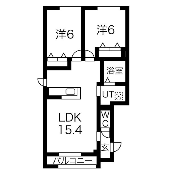 エスターテ発寒の間取り