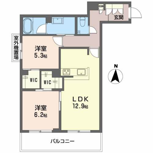 シャーメゾン潮見台の間取り