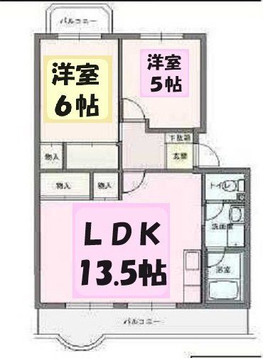 シャトーブラン村田1の間取り