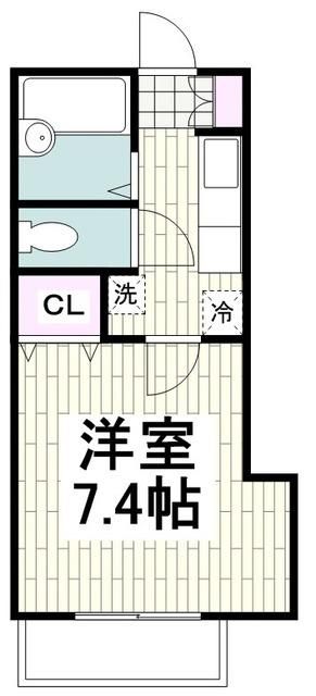 鎌倉市稲村ガ崎のアパートの間取り