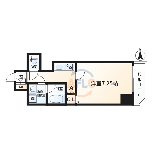 大阪市西成区松のマンションの間取り