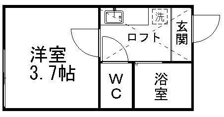 ヒルズカワウチＡ棟Ｂ棟の間取り