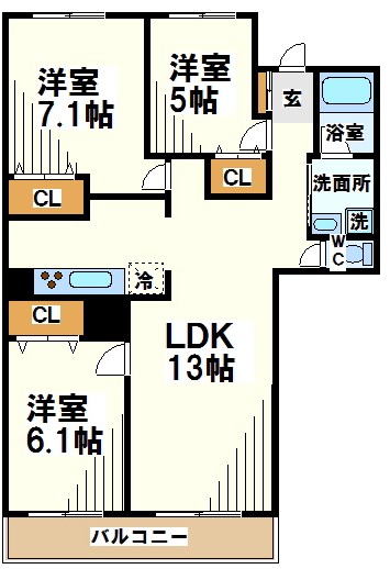 アーバンフラッツつつじヶ丘の間取り