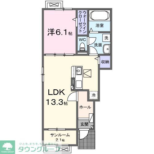 稲城市百村のアパートの間取り