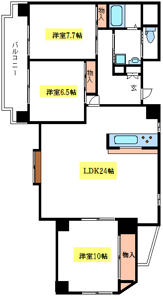 江戸川区南小岩のマンションの間取り