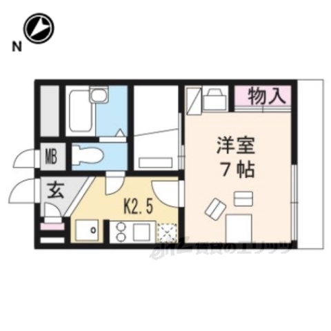 大津市本丸町のアパートの間取り