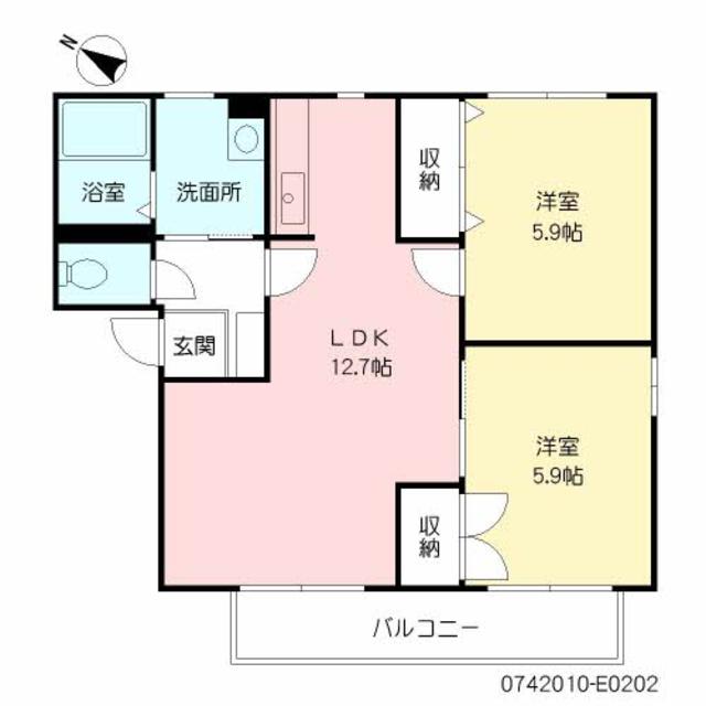 アンシェラ形貝　Ｅ棟の間取り