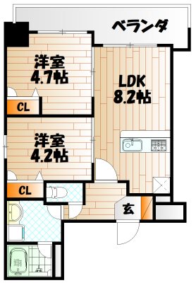 コンタクトレジデンスKONYAの間取り