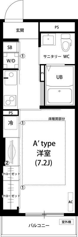 新座市北野のマンションの間取り