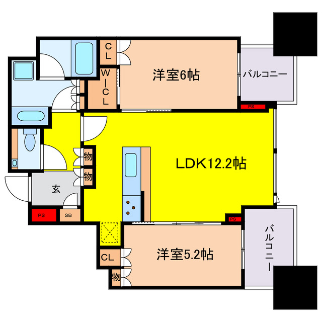 シティタワー大阪本町の間取り